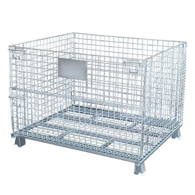 Kalite  Medium Duty 1000KG Capacity 50x50 Folding Wire Mesh Container Fabrika
