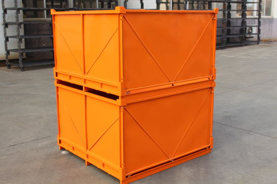 Katlanabilir Galvanizli 2.0mm Kalınlık 48KG Metal Palet Kafesleri
