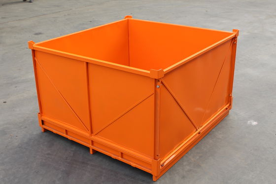 Katlanabilir Galvanizli 2.0mm Kalınlık 48KG Metal Palet Kafesleri