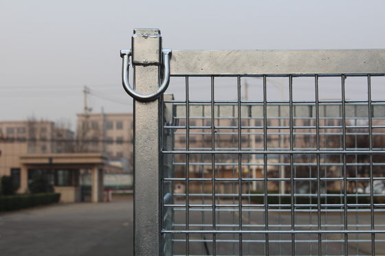 Katlanabilir Elektro Çinko Kaplama 50x50 Mesh Metal Depolama Kafesi