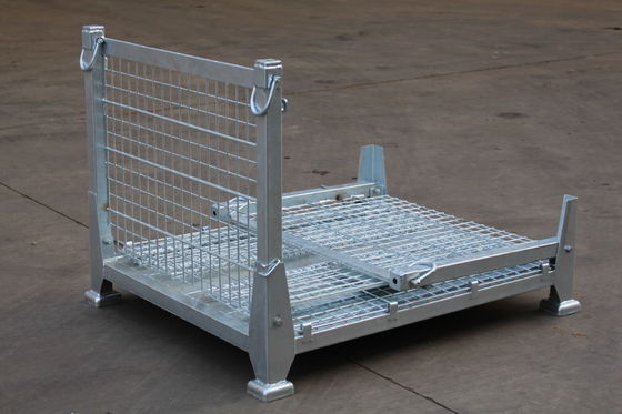 Katlanabilir Elektro Çinko Kaplama 50x50 Mesh Metal Depolama Kafesi