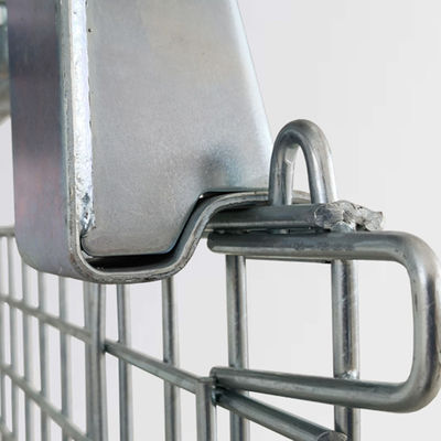 Gümüş Kilitlenebilir Katlanır 50 * 50mm 1500KG Katlanabilir Metal Kafes