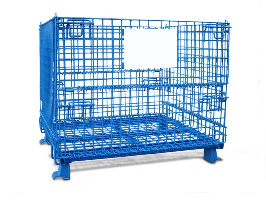 Siyah Kilitlenebilir Katlanır 50 * 100mm 1500KG Katlanır Hasır Konteyner